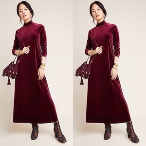 Anthropologie Bianca Velvet Maxi Dress